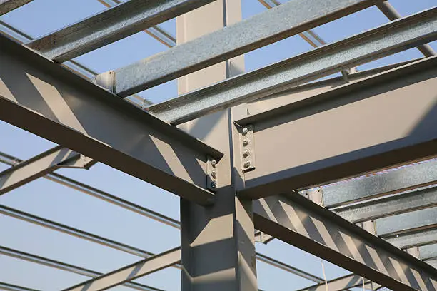 Industrial oil and gas facility with metal structures and pipelines